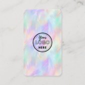 Carte De Visite Connectez-Vous Avec Le Code QR Iridescente Opal De (Dos)
