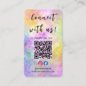 Carte De Visite Connectez-Vous Avec Le Code QR Moderne Holo Opal D (Devant)