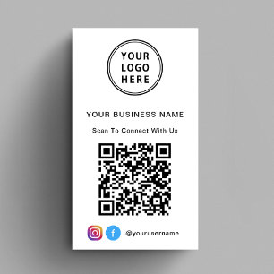 Carte De Visite Connectez-vous avec le logo US QR Code