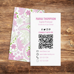 Carte De Visite Connectez-vous avec moi Code QR des médias socia