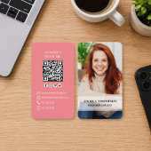 Carte De Visite Connectez-vous avec moi | Code QR Photo Simple Mod
