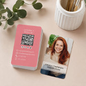Carte De Visite Connectez-vous avec moi | Code QR Photo Simple Mod