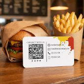 Carte De Visite Connectez-vous avec moi | Code QR Simple Hamburger