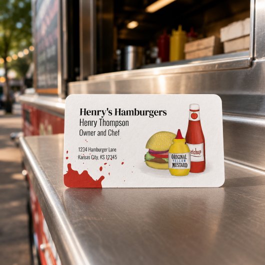 Carte De Visite Connectez-vous avec moi | Code QR Simple Hamburger