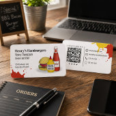 Carte De Visite Connectez-vous avec moi | Code QR Simple Hamburger