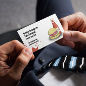 Carte De Visite Connectez-vous avec moi QR Code Simple Hamburger