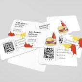 Carte De Visite Connectez-vous avec moi QR Code Simple Hamburger