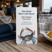 Carte De Visite Connectez-vous avec nous | Code QR Crabe Bleu Côte