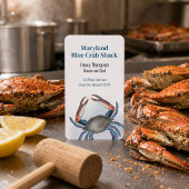 Carte De Visite Connectez-vous avec nous | Code QR Crabe Bleu Côte