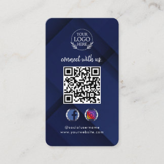 Carte De Visite Connectez-vous avec nous | Code QR de médias socia