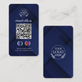 Carte De Visite Connectez-vous avec nous | Code QR de médias socia (Devant / Derrière)