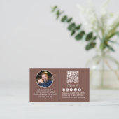 Carte De Visite Connectez-vous avec nous Code QR de médias sociaux (Debout devant)