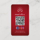 Carte De Visite Connectez-vous avec nous | Code QR des médias soci (Devant)