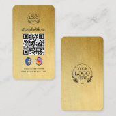 Carte De Visite Connectez-vous avec nous | Code QR des médias soci (Devant / Derrière)