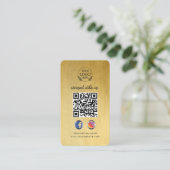 Carte De Visite Connectez-vous avec nous | Code QR des médias soci (Debout devant)
