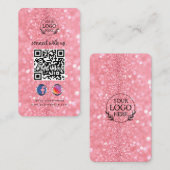 Carte De Visite Connectez-vous avec nous | Code QR des médias soci (Devant / Derrière)