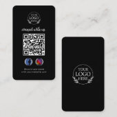 Carte De Visite Connectez-vous avec nous | Code QR des médias soci (Devant / Derrière)