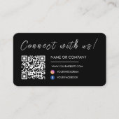 Carte De Visite Connectez-vous avec nous Code Qr du site Web Résea (Devant)