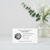 Carte De Visite Connectez-vous avec nous | Code QR Logo simple Log (Debout devant)