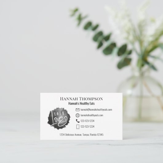 Carte De Visite Connectez-vous avec nous | Code QR Logo simple Log (Debout devant)