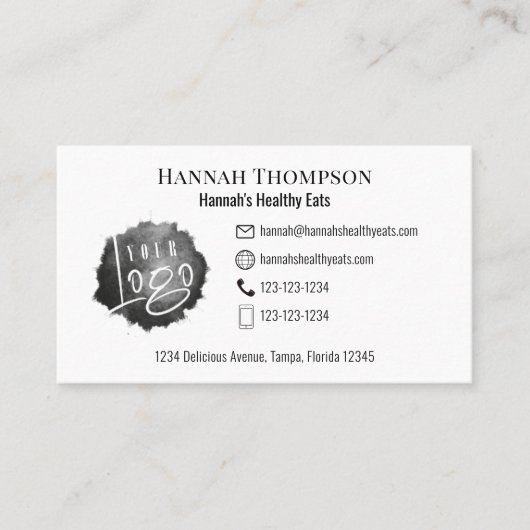 Carte De Visite Connectez-vous avec nous | Code QR Logo simple Log (Devant)