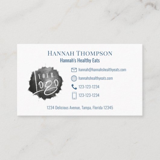 Carte De Visite Connectez-vous avec nous | Code QR Logo simple Log (Devant)