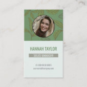 Carte De Visite Connectez-vous avec nous | Code QR Logo Thé Vert E (Devant)