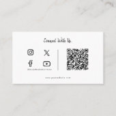 Carte De Visite Connectez-vous avec nous Code Qr minimum icône méd (Devant)