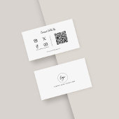 Carte De Visite Connectez-vous avec nous Code Qr minimum icône méd