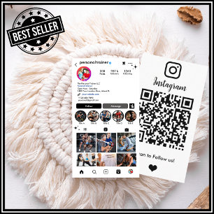 Carte De Visite Connectez-vous avec nous Entraîneur de Fitness Ins
