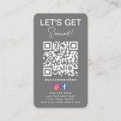 Carte De Visite Connectez-vous avec nous Instagram Facebook Logo Q (Devant)