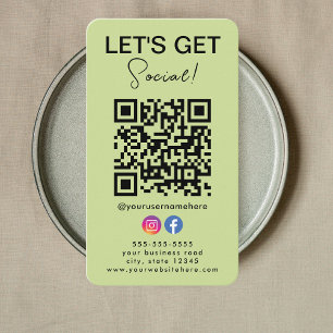 Carte De Visite Connectez-vous avec nous Instagram Facebook Logo Q