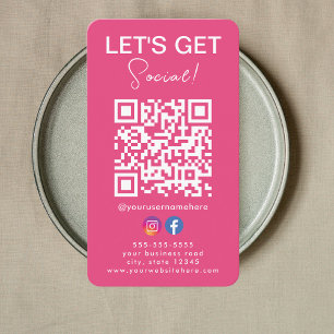 Carte De Visite Connectez-vous avec nous Instagram Facebook Logo Q