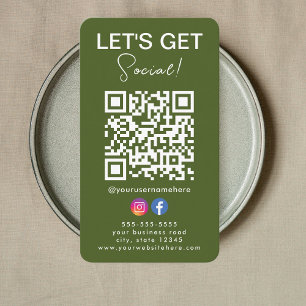 Carte De Visite Connectez-vous avec nous Instagram Facebook Logo Q