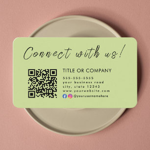 Carte De Visite Connectez-vous avec nous Instagram Facebook Qr Cod