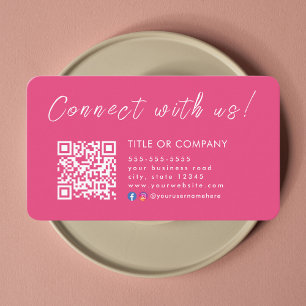 Carte De Visite Connectez-vous avec nous Instagram Facebook Qr Cod