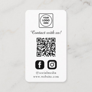 Carte De Visite Connectez-vous avec nous Instagram Facebook Soci