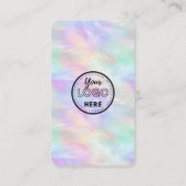 Carte De Visite Connectez-Vous Avec Nous Iridescente Opal Code Qr  (Dos)