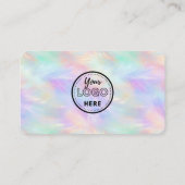 Carte De Visite Connectez-vous avec nous Iridescente Opal Stylish  (Dos)