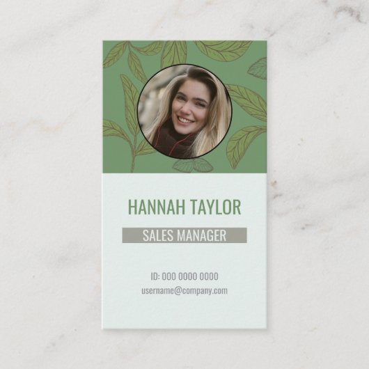 Carte De Visite Connectez-vous avec nous | Logo de thé vert QR Cod (Devant)