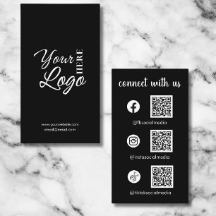 Carte De Visite Connectez-vous avec nous Logo personnalisé Médias