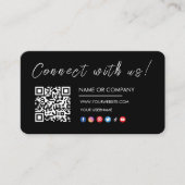 Carte De Visite Connectez-vous avec nous Logo Qr Code Social Media (Devant)