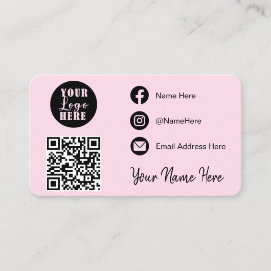 Carte De Visite Connectez-vous avec nous | Médias sociaux QR (Devant)