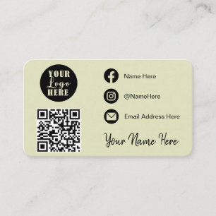 Carte De Visite Connectez-vous avec nous   Médias sociaux QR