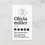 Carte De Visite Connectez-vous avec nous | Médias sociaux QR Code  (Devant)