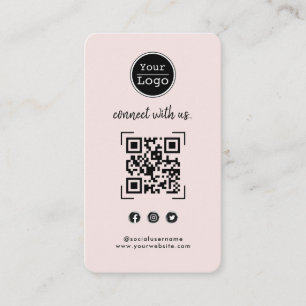 Carte De Visite Connectez-vous avec nous   Médias sociaux QR Code 