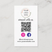 Carte De Visite Connectez-vous avec nous | Médias sociaux QR Code  (Devant)