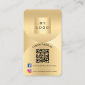 Carte De Visite Connectez-vous avec nous or photo Qr code médias s (Devant)
