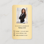 Carte De Visite Connectez-vous avec nous or photo Qr code médias s (Dos)