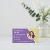 Carte De Visite Connectez-vous avec nous | Photo moderne QR Code P (Debout devant)